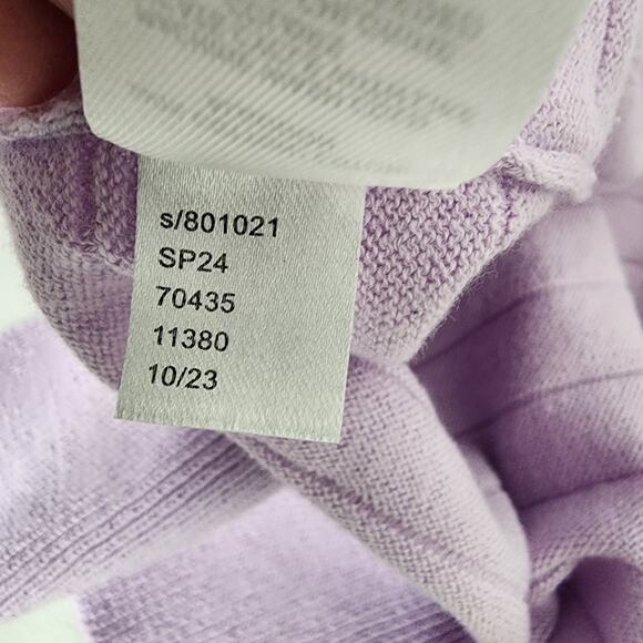 Loft Outlet Women's Cardigan Sweater Long Sleeve Button Up Purple Striped Large - Picture 10 of 10